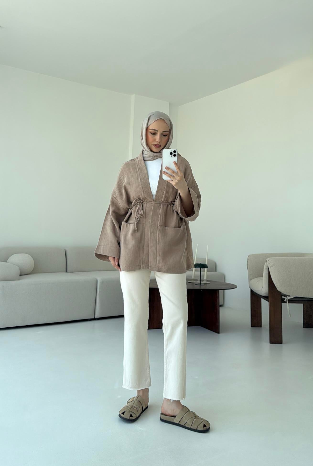 Müslin Kimono Vizon