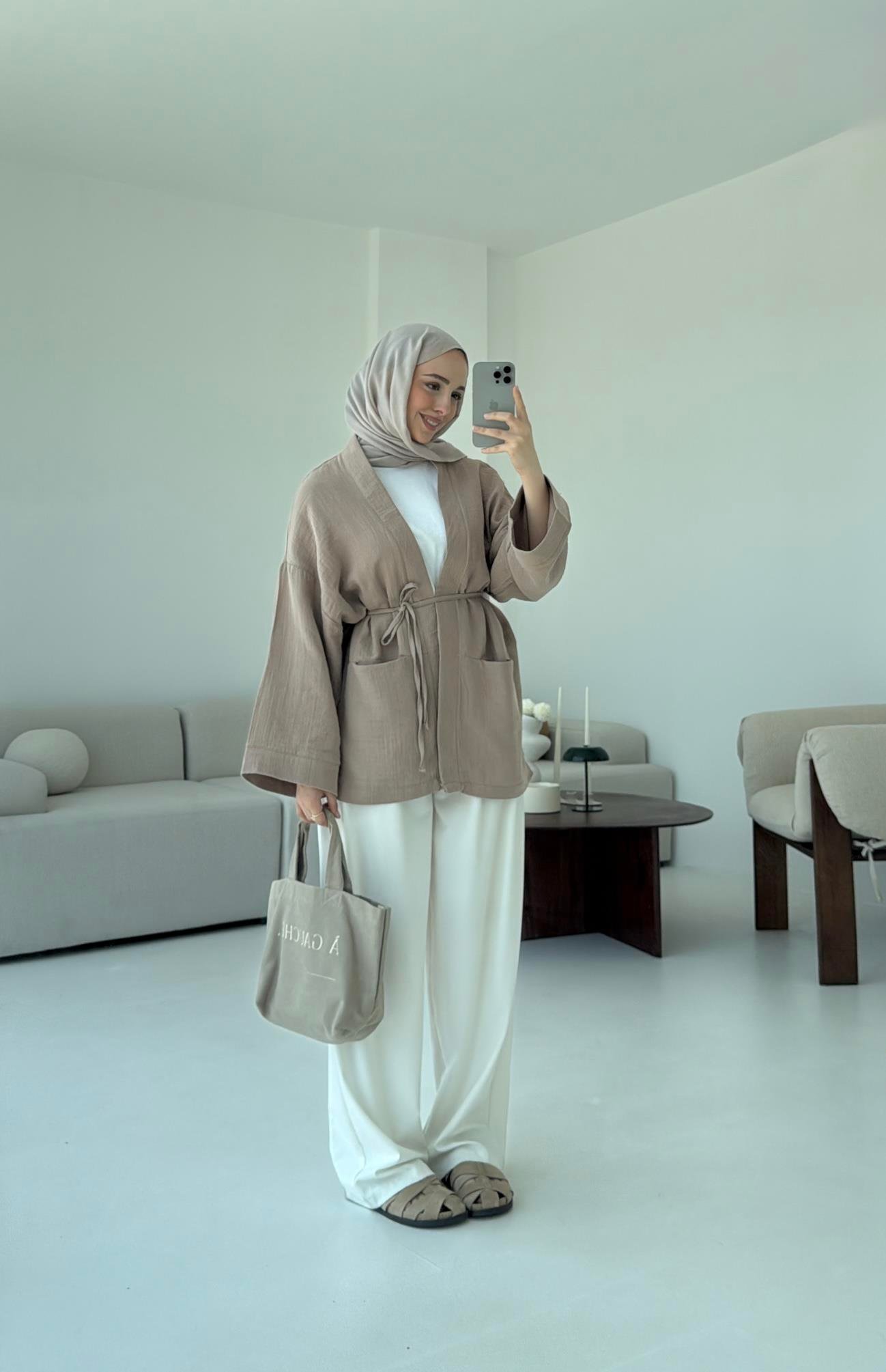 Müslin Kimono Vizon