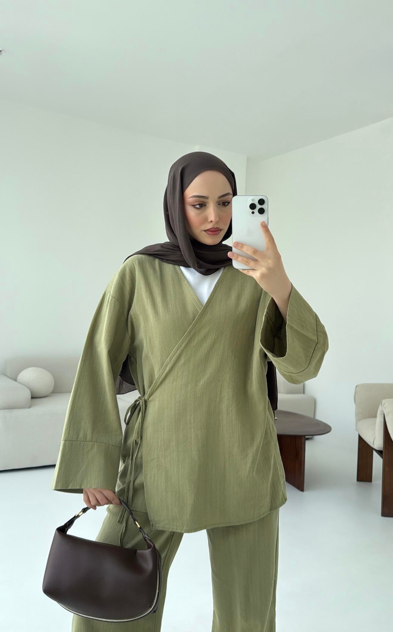 Olive Yandan Bağlamalı Takım