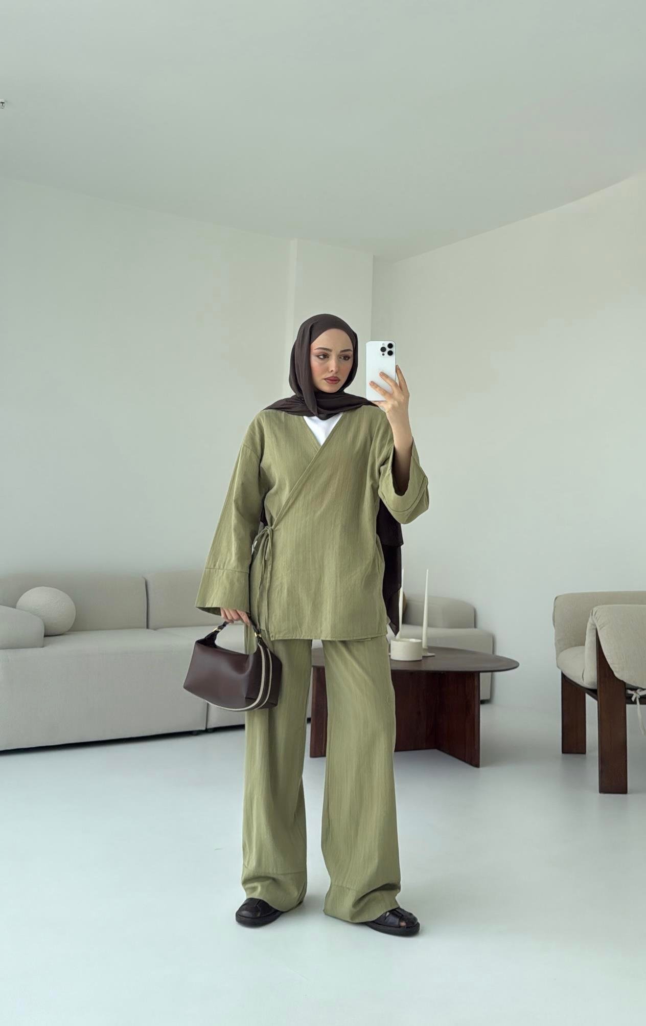 Olive Yandan Bağlamalı Takım