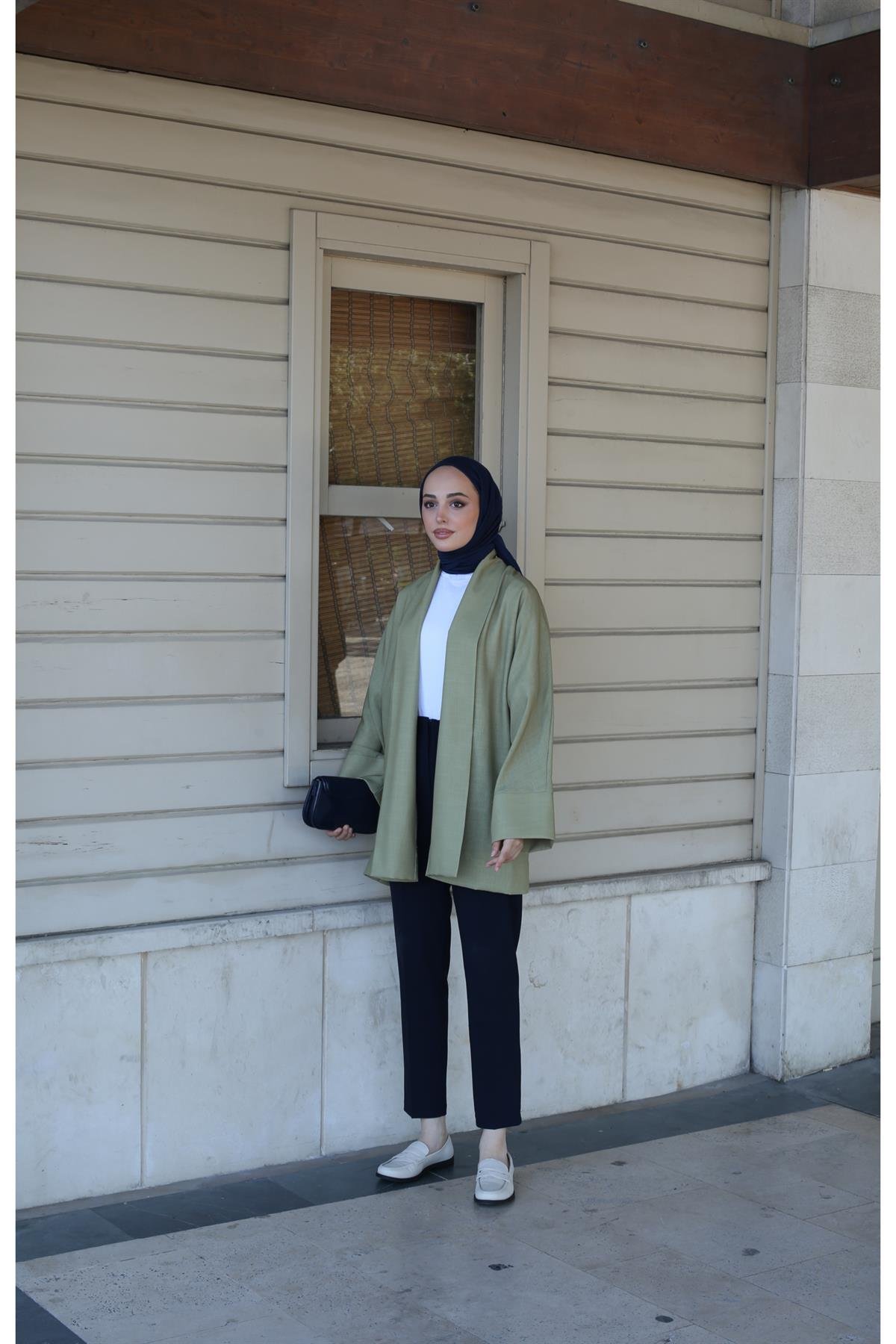 Olive Yeşili Kimono 