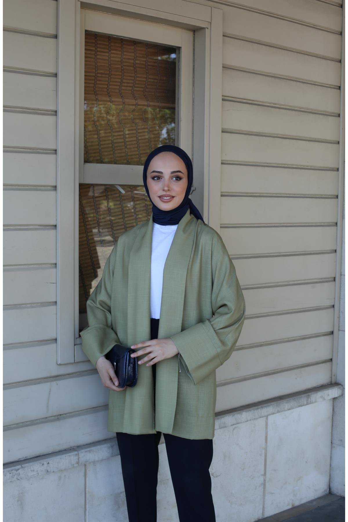 Olive Yeşili Kimono 