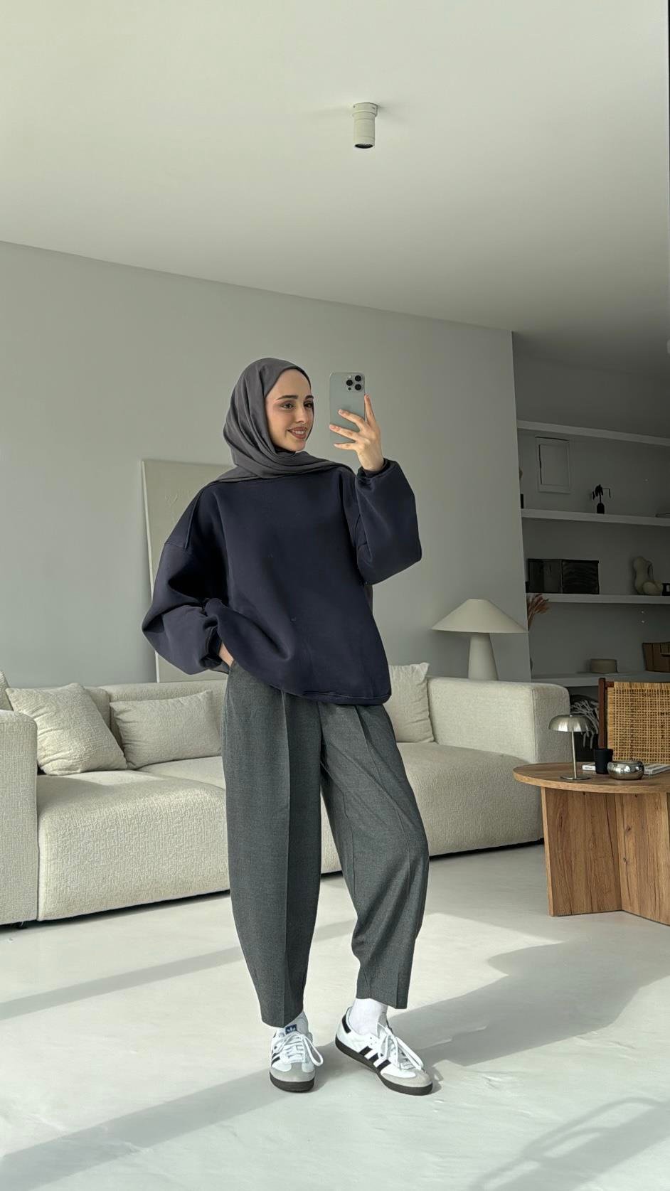 Oversize Antrasit Sweatshırt