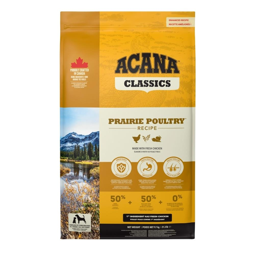 Acana Classics Prairie Poultry Tavuklu ve Hindili Düşük Tahıllı Köpek Maması 9,7 kgAcana