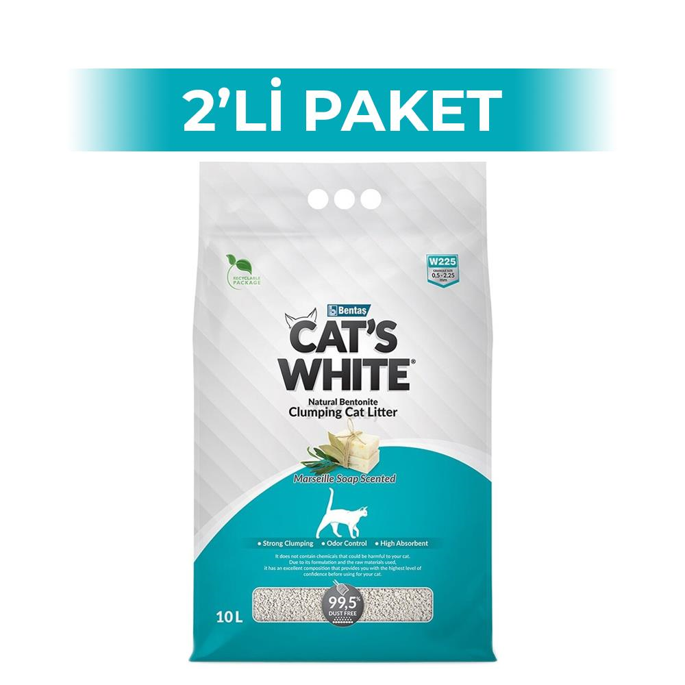 Cat's White Sabunlu Kedi Kumu 10 lt 2 AdetCat's White