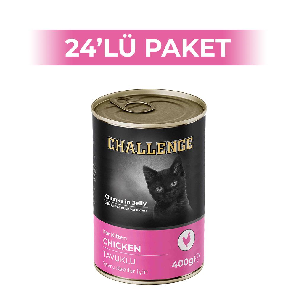 Challenge Tavuklu Yavru Kedi Konservesi 400 gr 24 AdetChallenge