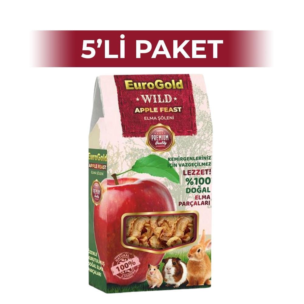 Eurogold Wild Elma Şöleni Doğal Kemirgen Yemi Katkısı 70 gr 5 AdetEuroGold