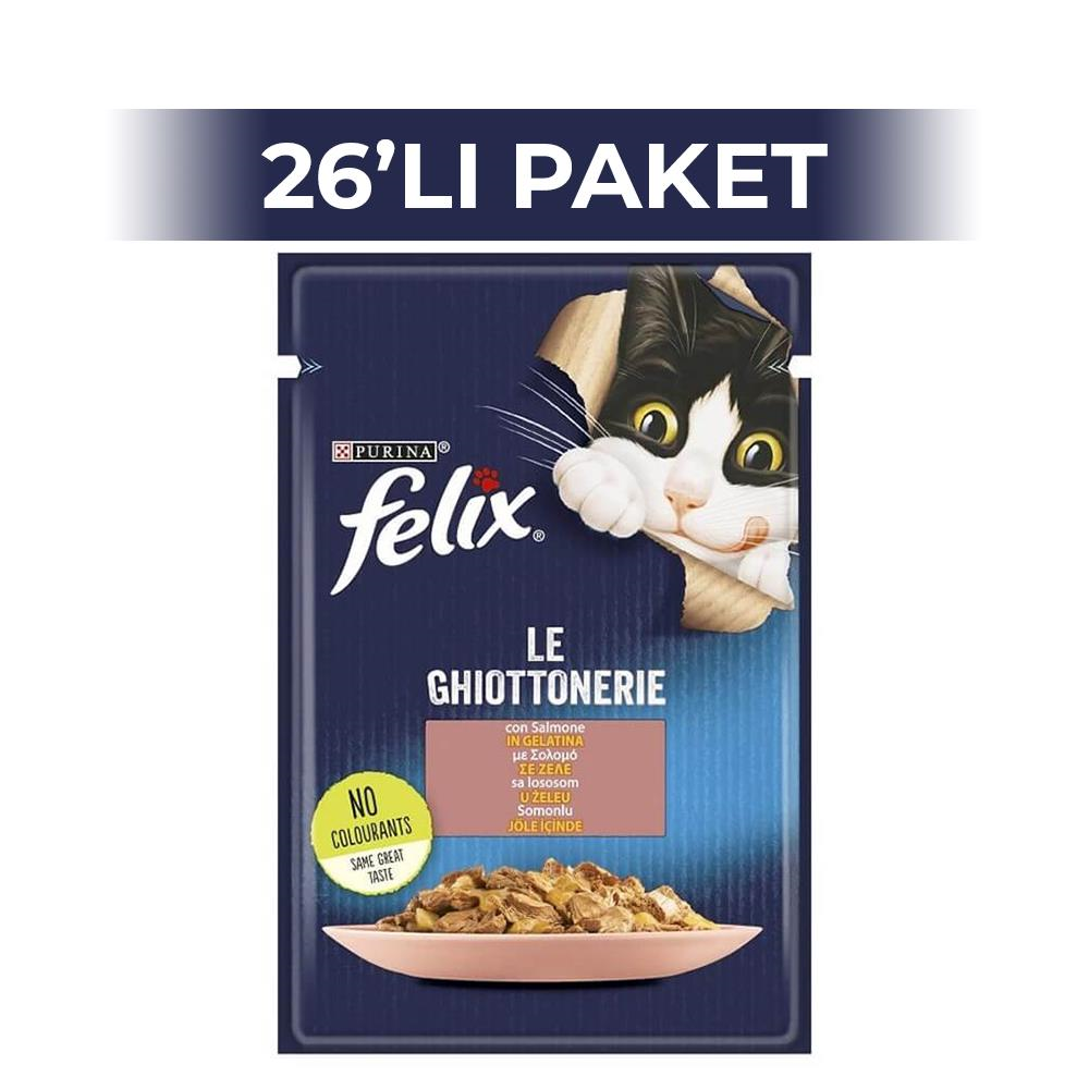 Felix Pouch Somonlu Yaş Kedi Konservesi 85 gr 26 AdetFelix