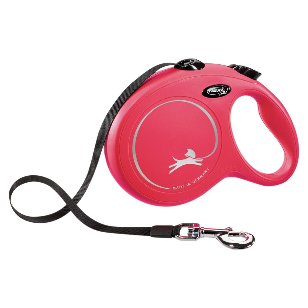 Flexi New Classic Otomatik Kırmızı Şerit Gezdirme Large 8 mFlexi