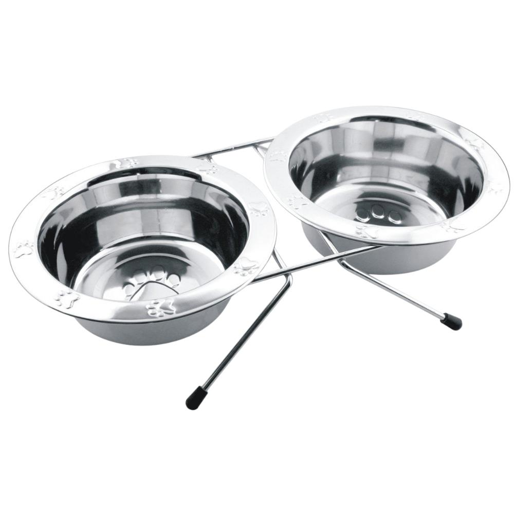 Lion Ecs-410 İkili Çelik Köpek Mama Kabı 32 OzLion