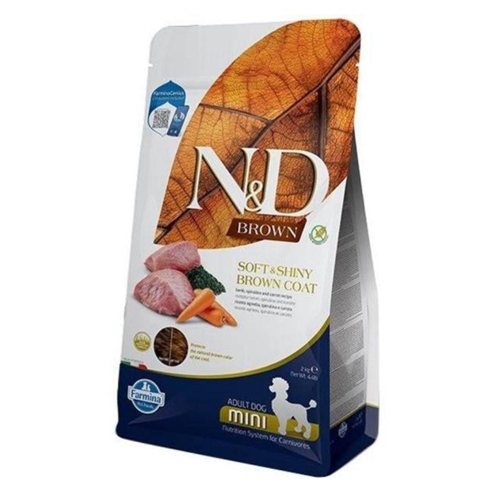 N&D Brown Kuzu Havuç Patates ve Spirulina Küçük Irk Yetişkin Köpek Maması 2 kgND