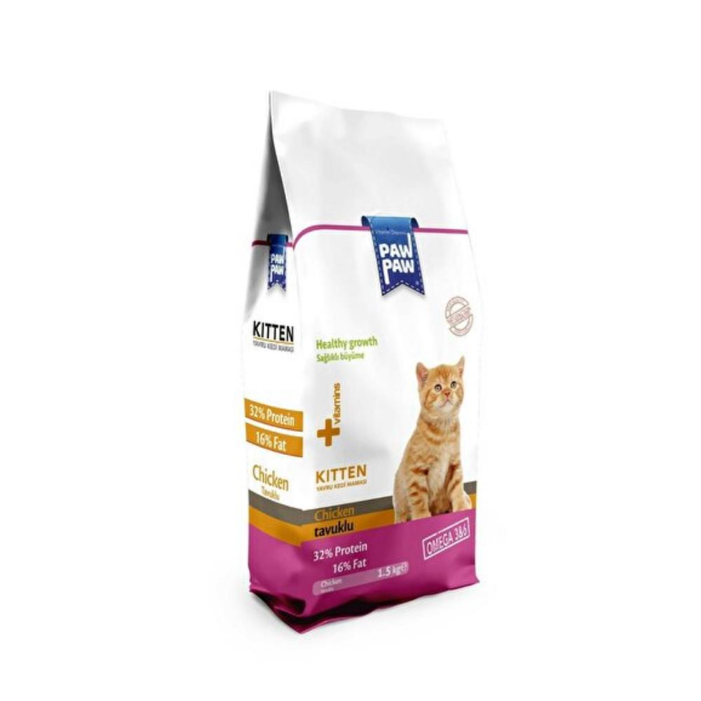 Paw Paw Kitten Tavuklu Yavru Kedi Maması 7 kgPaw Paw