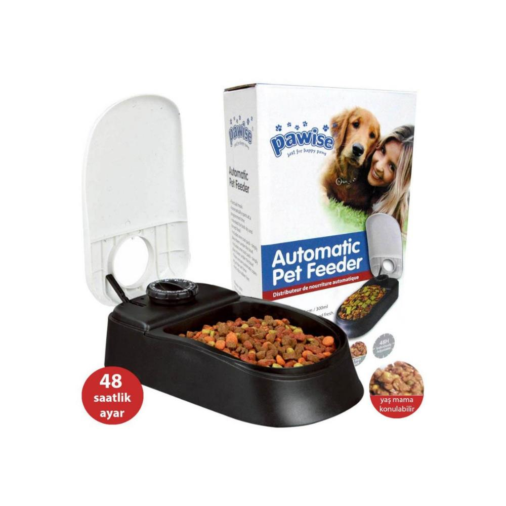 Pawise Zaman Ayarlı Mama Kabı Tekli 13x7x24 cmPawise