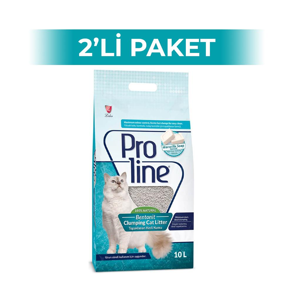 Proline Bentonit Marsilya Sabunu Kokulu Kedi Kumu 10 lt 2 AdetProline