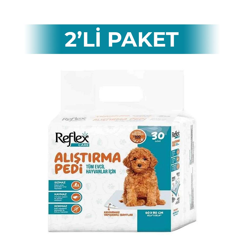 Reflex Care Kaydırmaz Evcil Hayvan Tuvalet Eğitim Pedi 60x90 cm 30'lu 2 AdetReflex