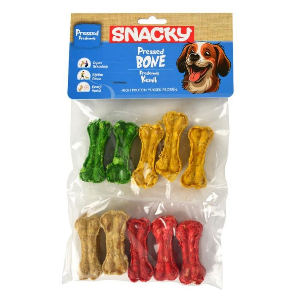 Snacky Munchy Press Köpek Kemiği 5 cm 10'luSnacky