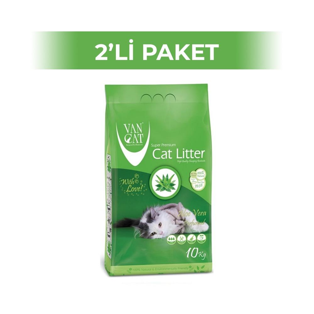 Vancat Aloevera Kokulu İnce Kedi Kumu 10 kg 2 AdetVanCat