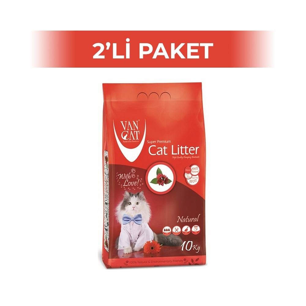 Vancat Natural Cat Litter İnce Taneli Kedi Kumu 10 kg 2 AdetVanCat