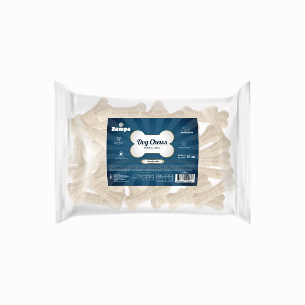 Zampa Beyaz Press Kemik Köpek Ödülü 50'li 30-40 grZampa