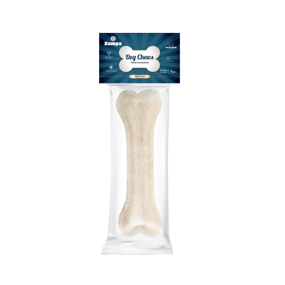 Zampa Beyaz Press Kemik Köpek Ödülü Tekli 160-170 grZampa