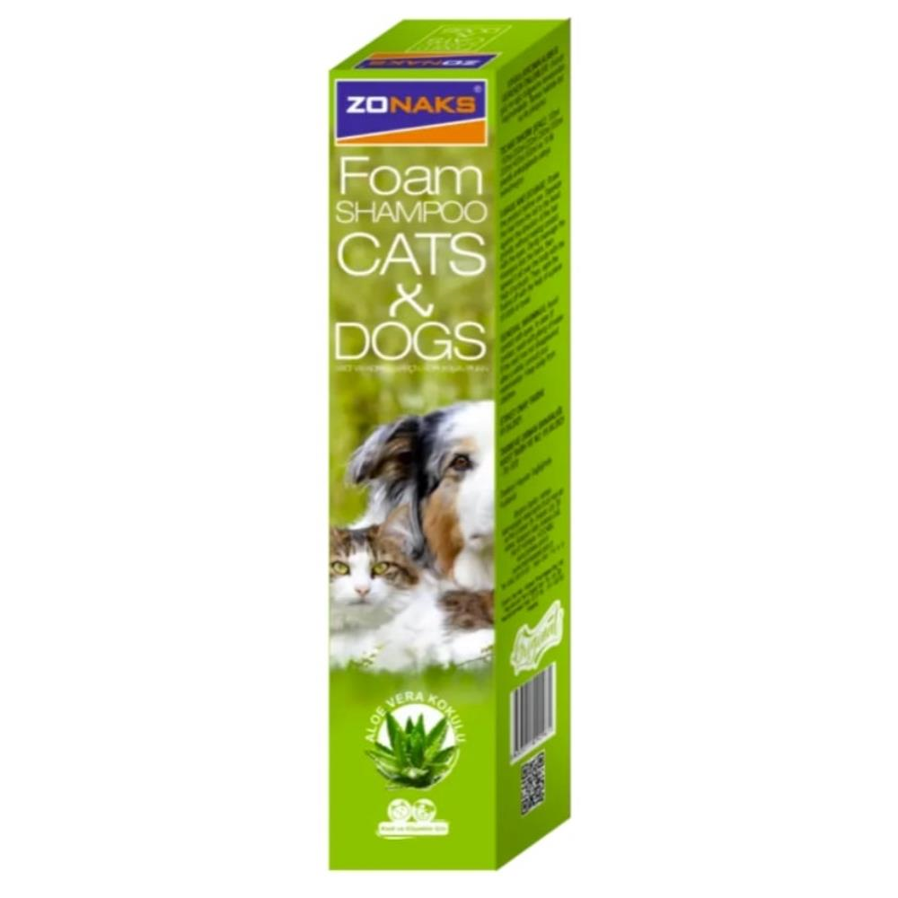 Zonaks Kedi ve Köpekler için Alovera Kokulu Köpük Şampuan 250 mlZonaks