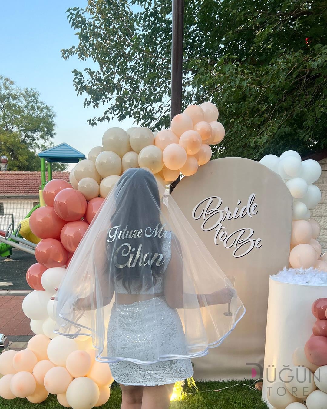 Future Mrs. İsim Baskılı Gelin Duvağı 