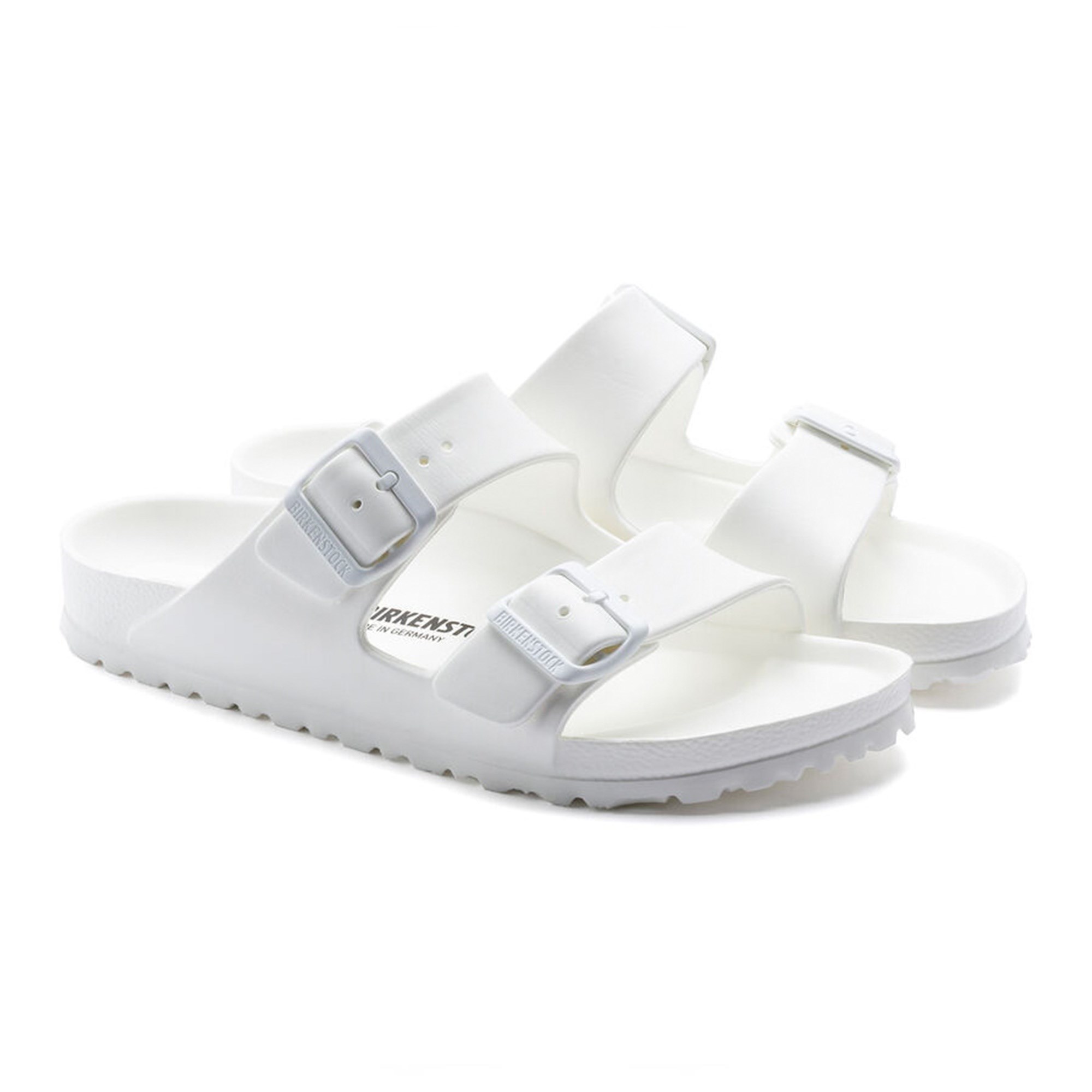 Birkenstock Erkek Çift Bantlı Beyaz Terlik Arizona Eva 129441 WHITE - Birkenstock