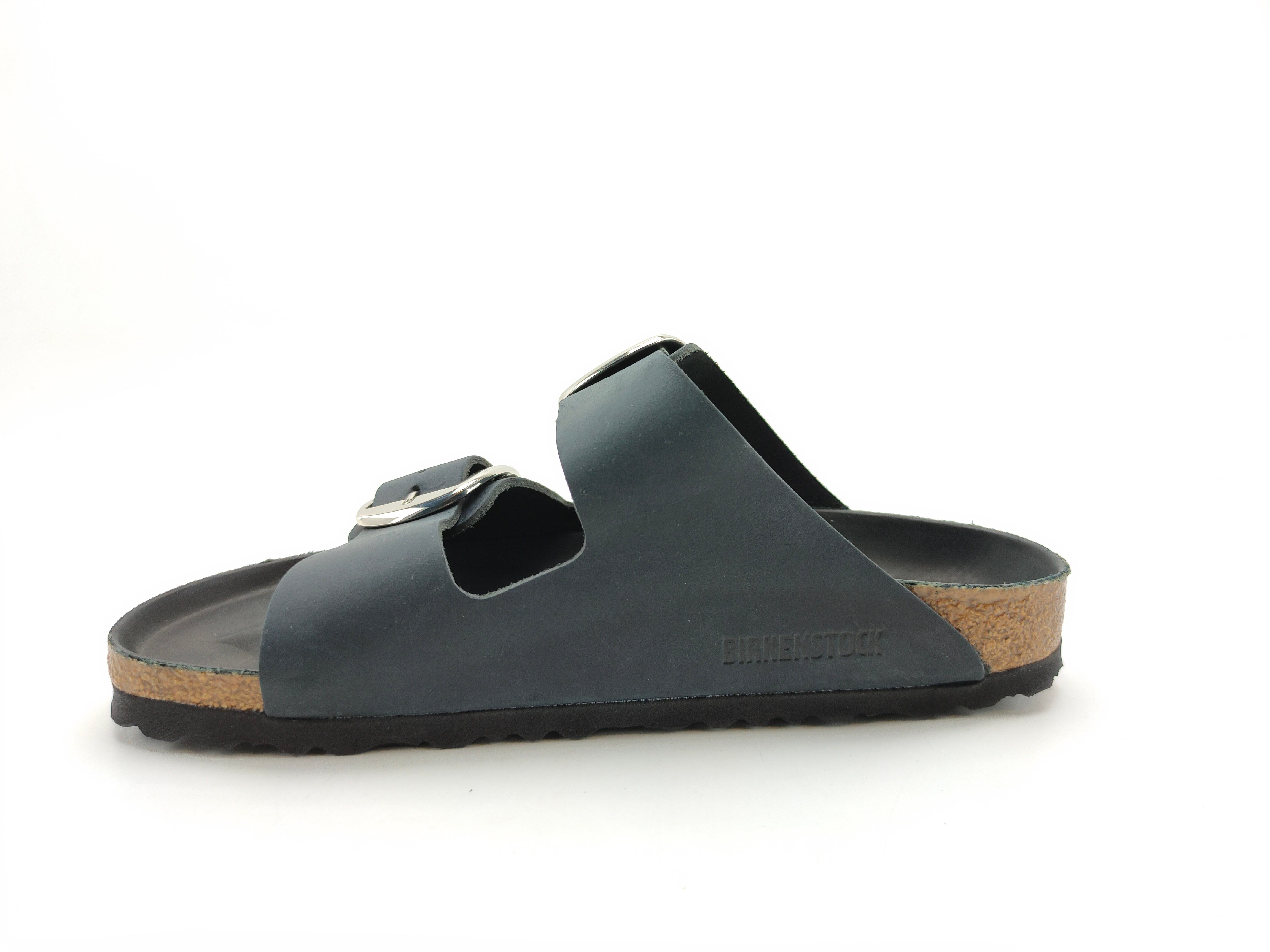 Birkenstock Kadın Çift Bantlı Big Buckle Terlik Black Mantar 1011075 BLACK - Birkenstock