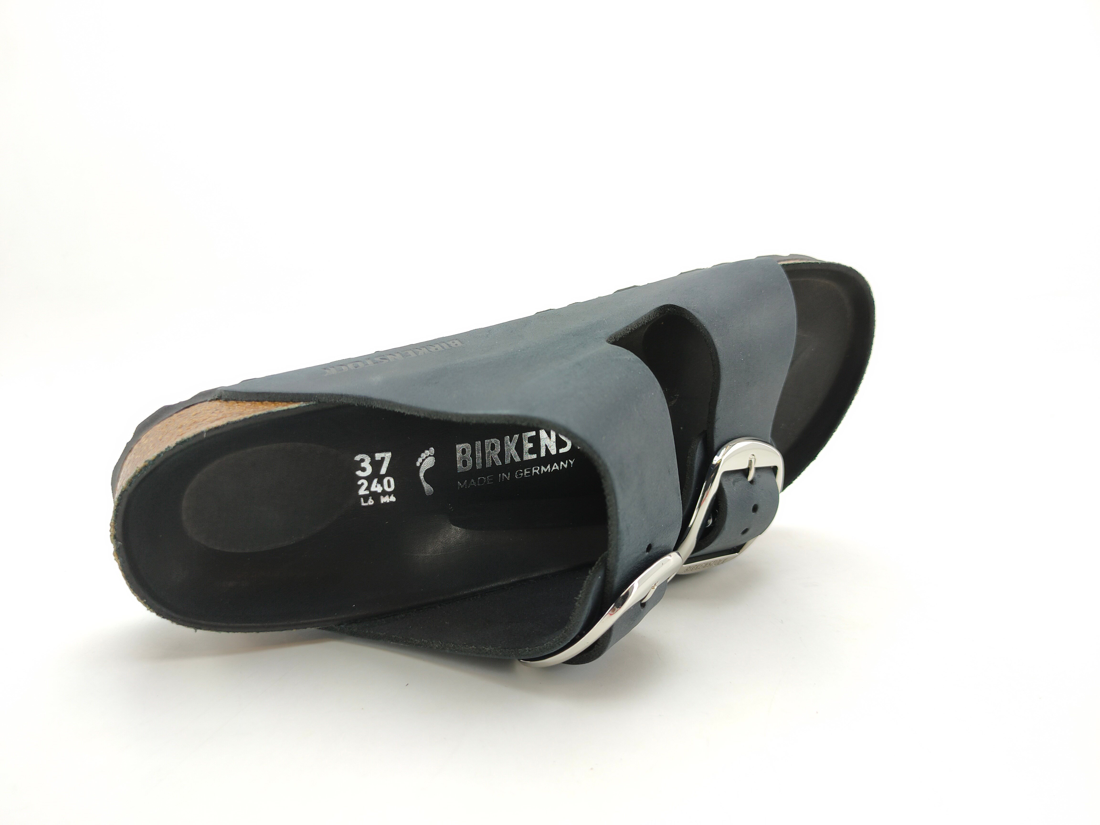 Birkenstock Kadın Çift Bantlı Big Buckle Terlik Black Mantar 1011075 BLACK - Birkenstock