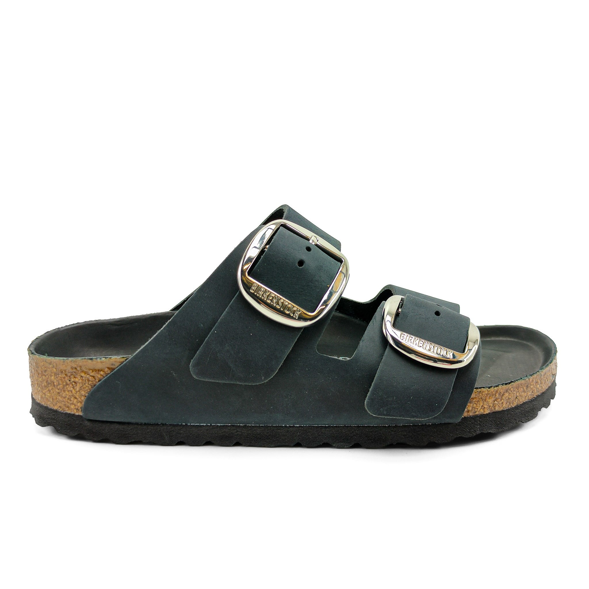 Birkenstock Kadın Çift Bantlı Big Buckle Terlik Black Mantar 1011075 BLACK - Birkenstock
