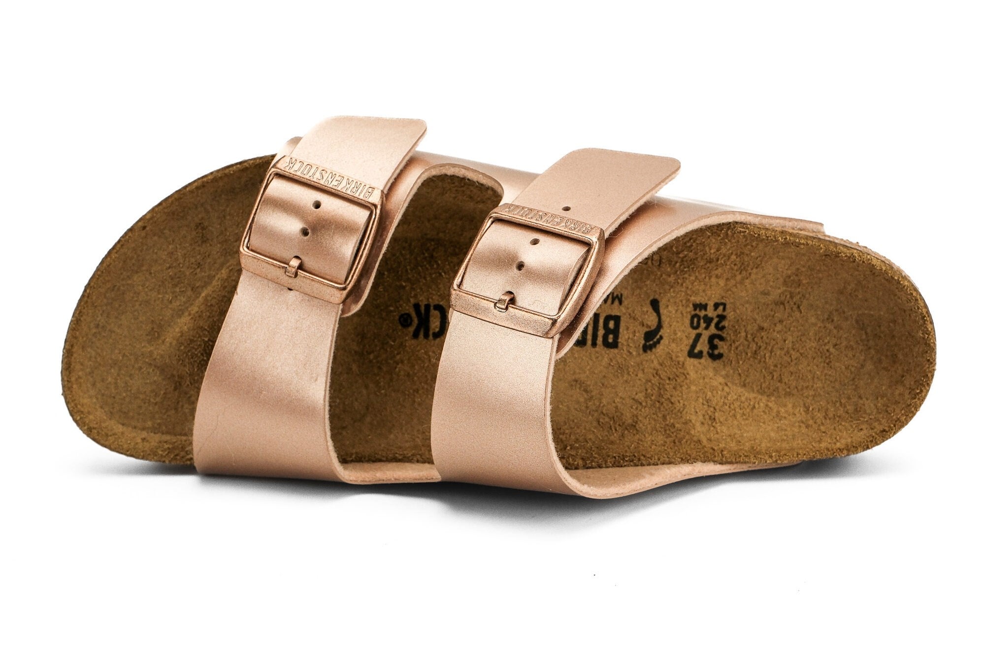 Birkenstock Kadın Çift Bantlı Terlik Arizona Electric Metallic Mantar 1012478 ELECTRIC METALLIC COOPER - Birkenstock