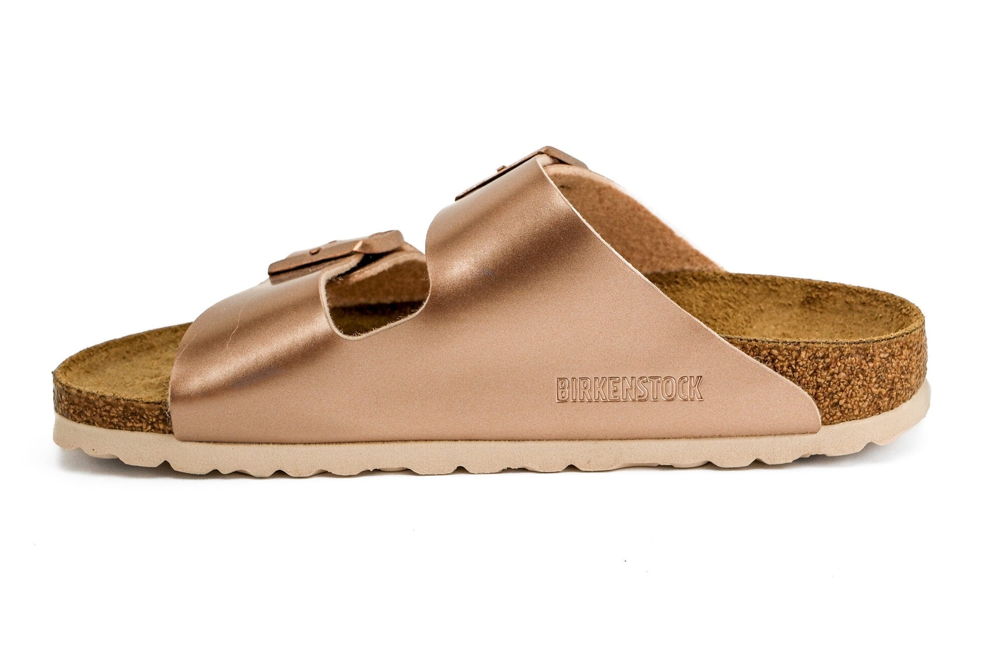 Birkenstock Kadın Çift Bantlı Terlik Arizona Electric Metallic Mantar 1012478 ELECTRIC METALLIC COOPER - Birkenstock