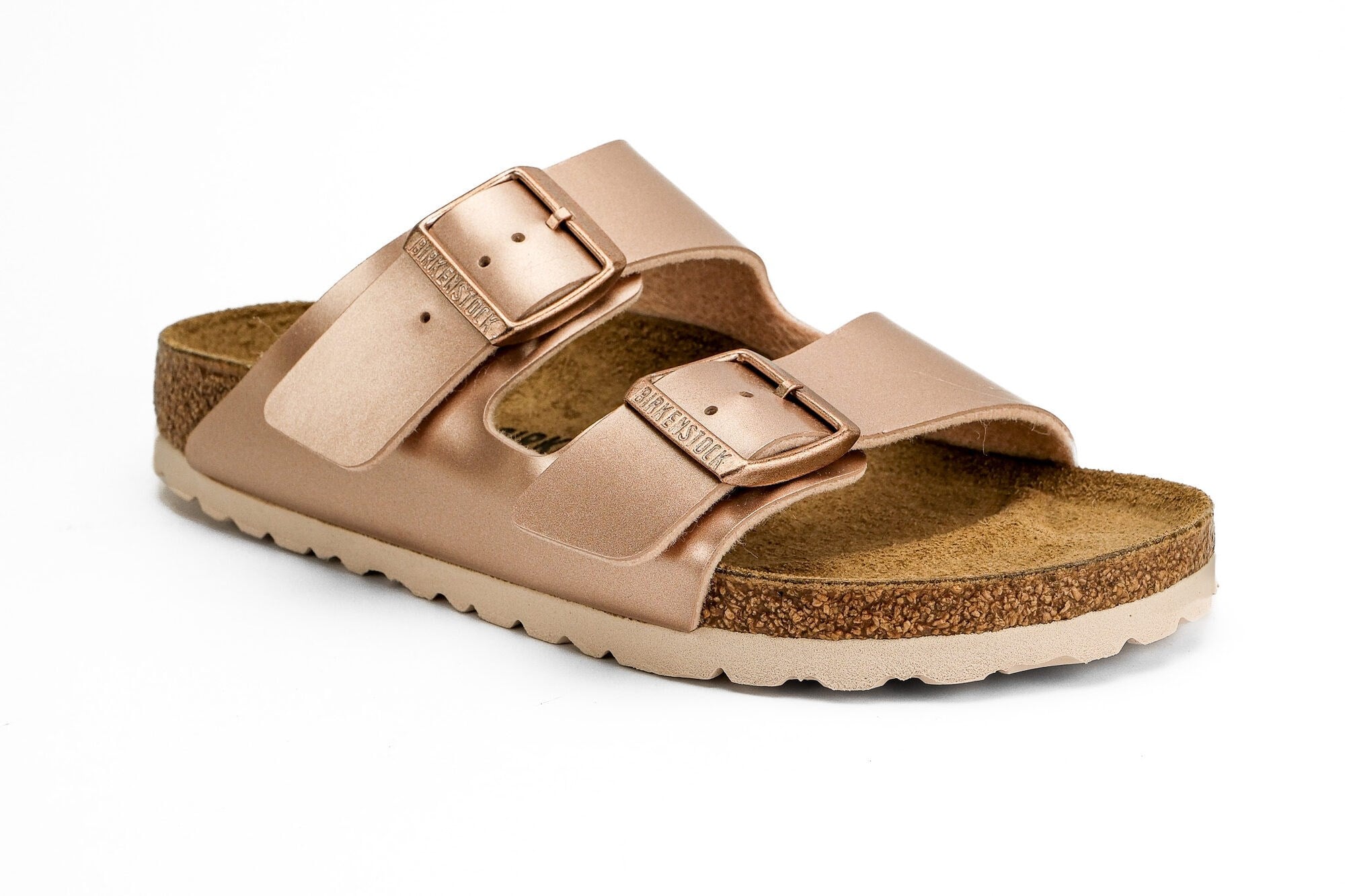Birkenstock Kadın Çift Bantlı Terlik Arizona Electric Metallic Mantar 1012478 ELECTRIC METALLIC COOPER - Birkenstock