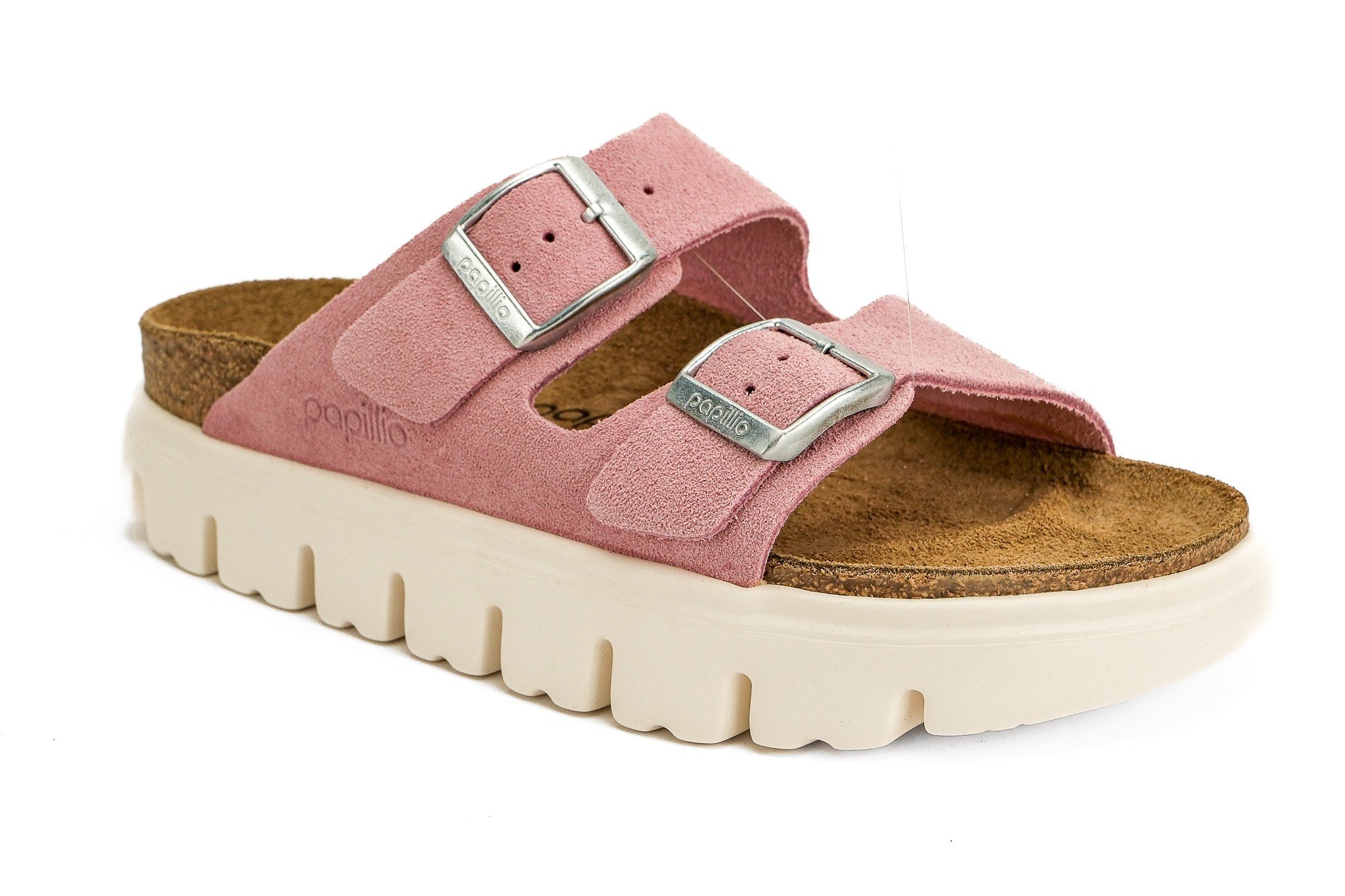 Birkenstock Kadın Çift Bantlı Terlik Pap Chunky Pink Mantar 1025291 CANDY PİNK - Birkenstock