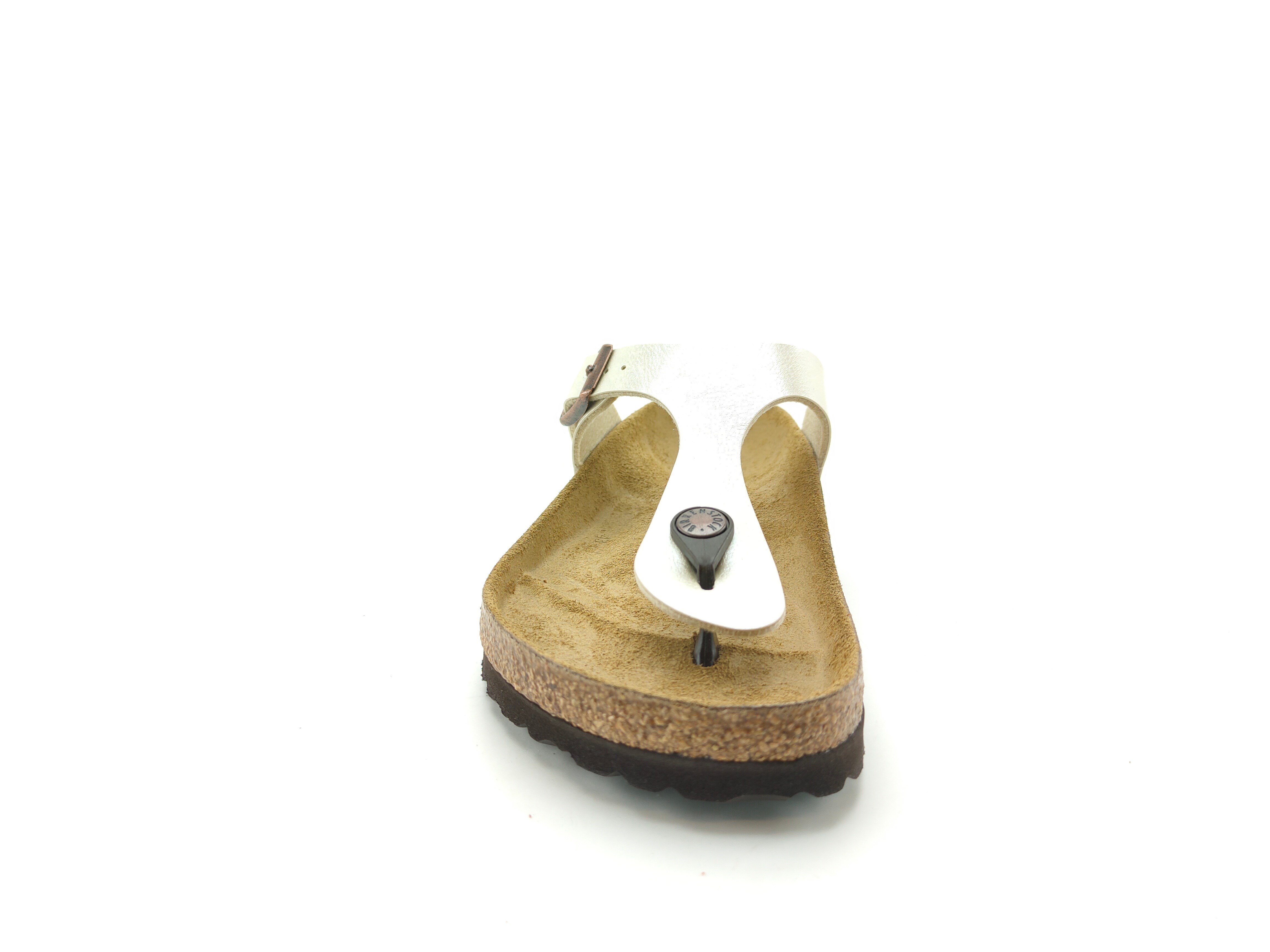 Birkenstock Kadın Parmak Arası Terlik Gizeh Graceful Pearl White Mantar 943871 GRACEFUL PEARL WHITE - Birkenstock