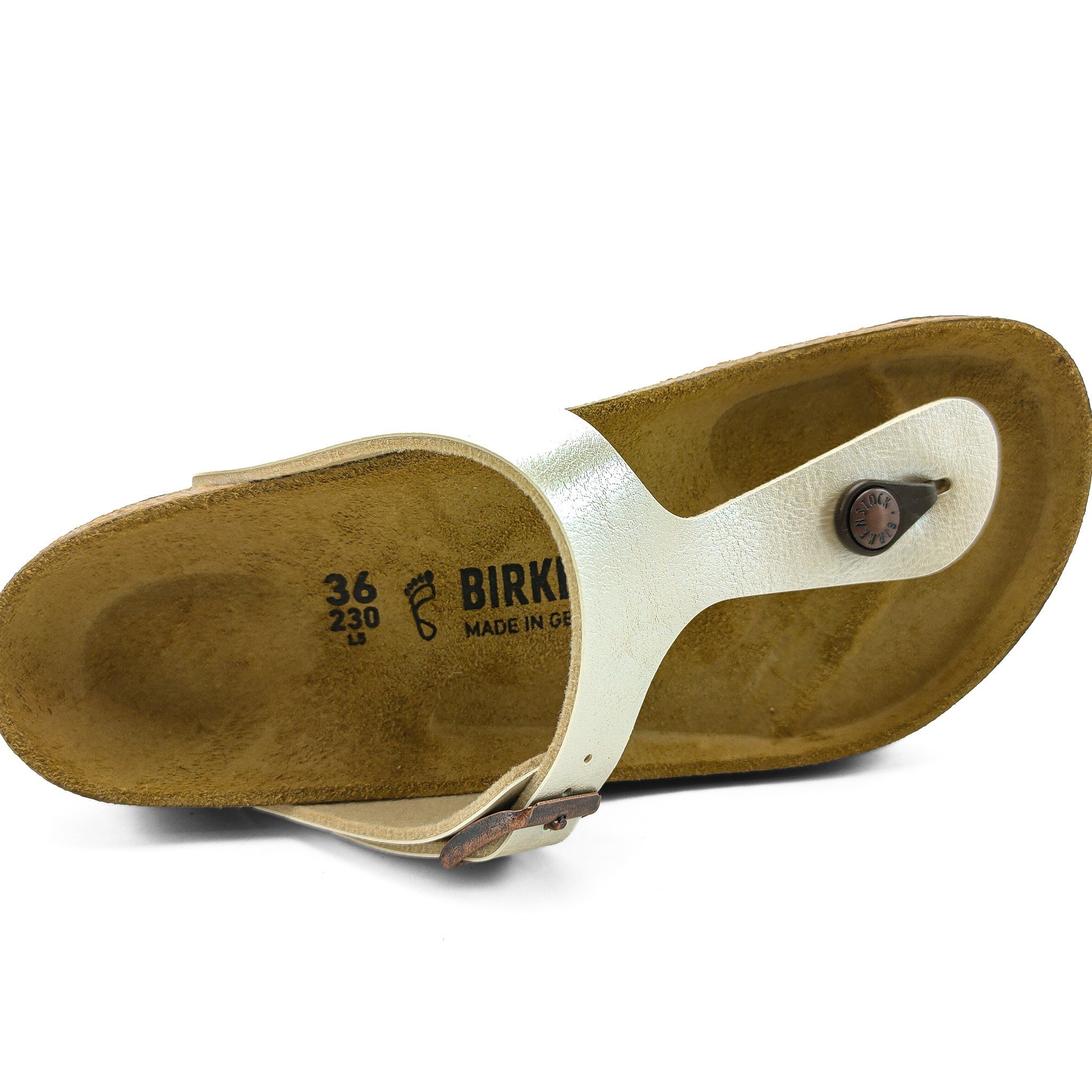Birkenstock Kadın Parmak Arası Terlik Gizeh Graceful Pearl White Mantar 943871 GRACEFUL PEARL WHITE - Birkenstock