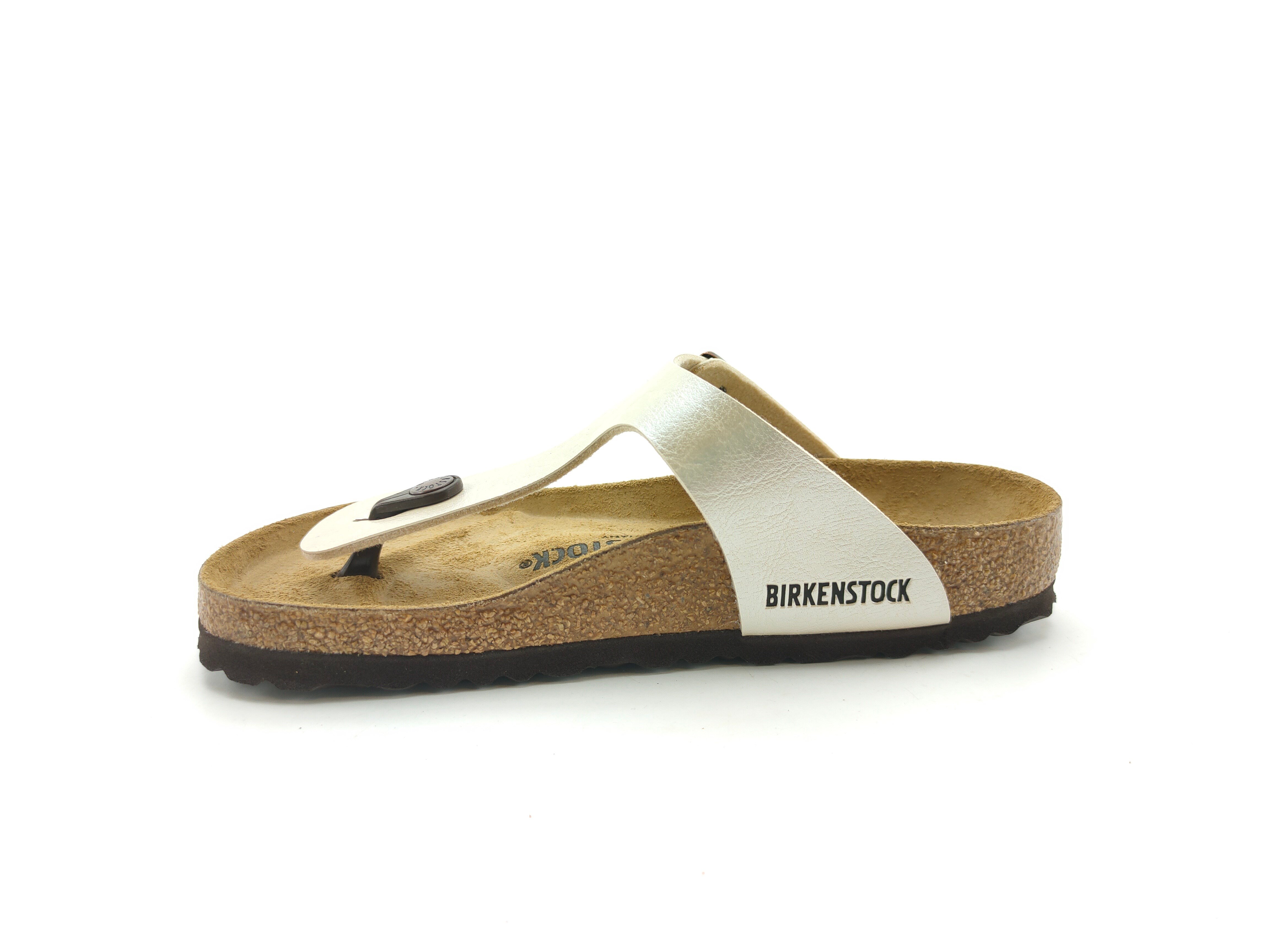 Birkenstock Kadın Parmak Arası Terlik Gizeh Graceful Pearl White Mantar 943871 GRACEFUL PEARL WHITE - Birkenstock
