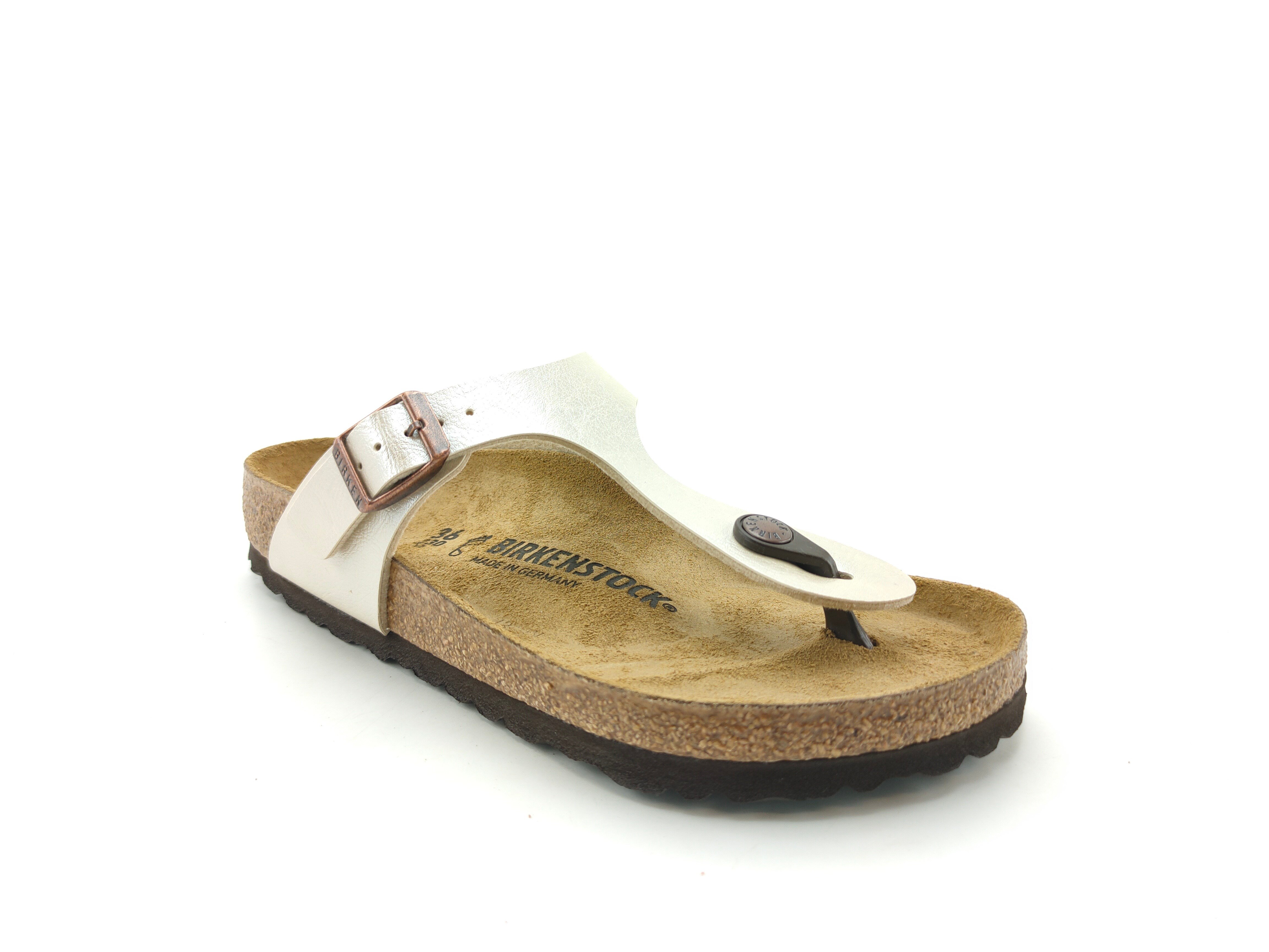 Birkenstock Kadın Parmak Arası Terlik Gizeh Graceful Pearl White Mantar 943871 GRACEFUL PEARL WHITE - Birkenstock