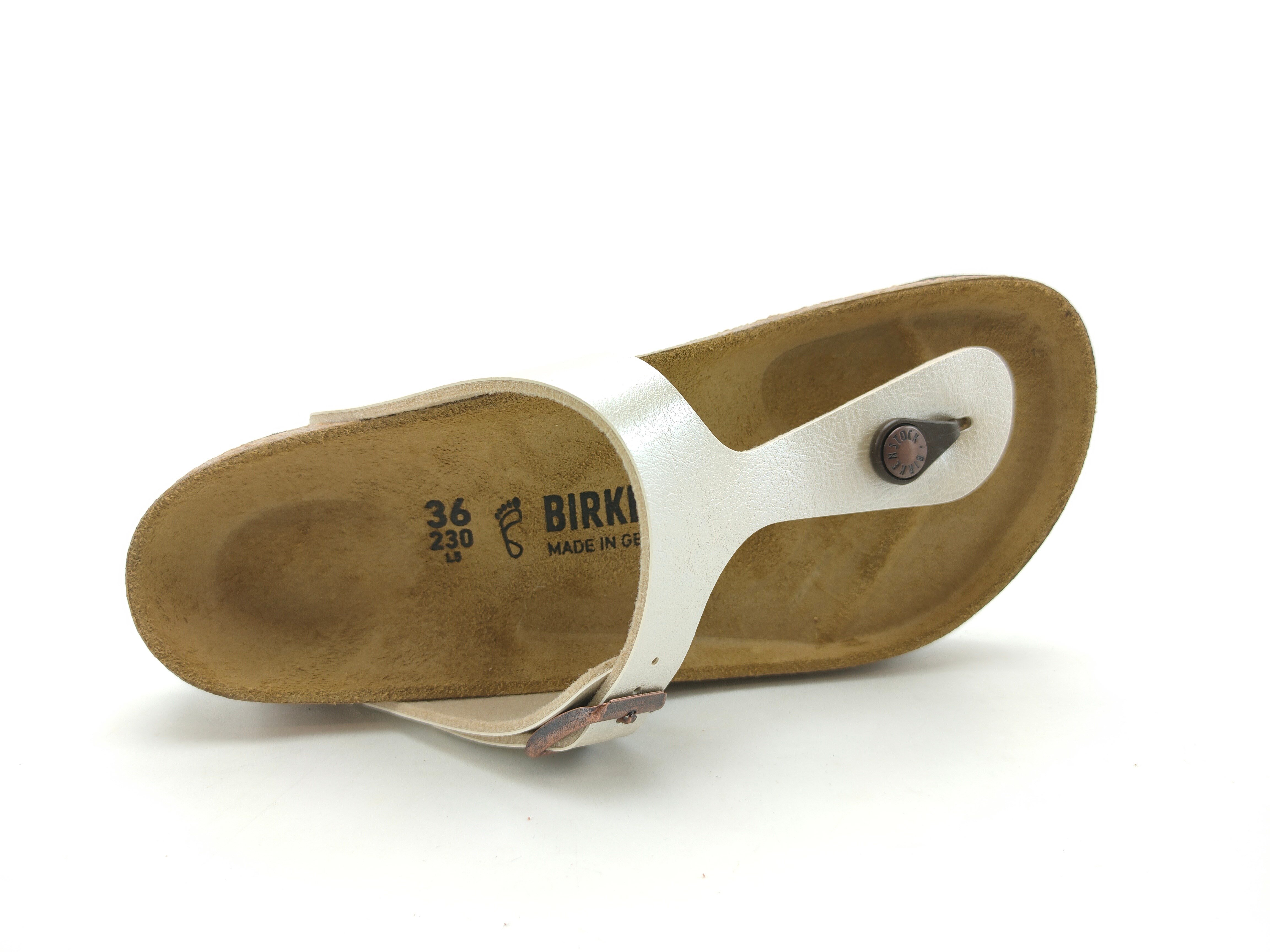 Birkenstock Kadın Parmak Arası Terlik Gizeh Graceful Pearl White Mantar 943871 GRACEFUL PEARL WHITE - Birkenstock