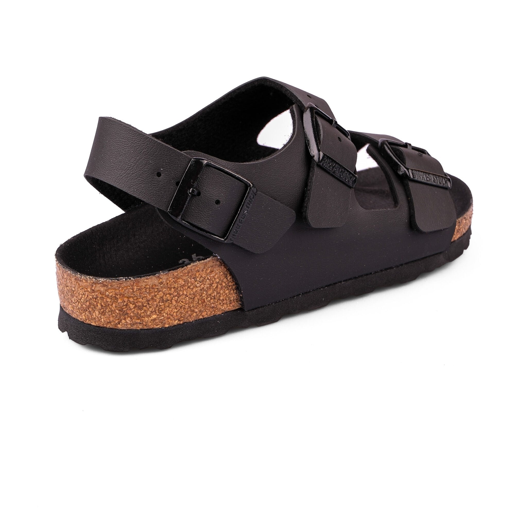 Birkenstock Unisex Çift Bantlı Sandalet Milano Black Mantar 1024998 BLACK - Birkenstock