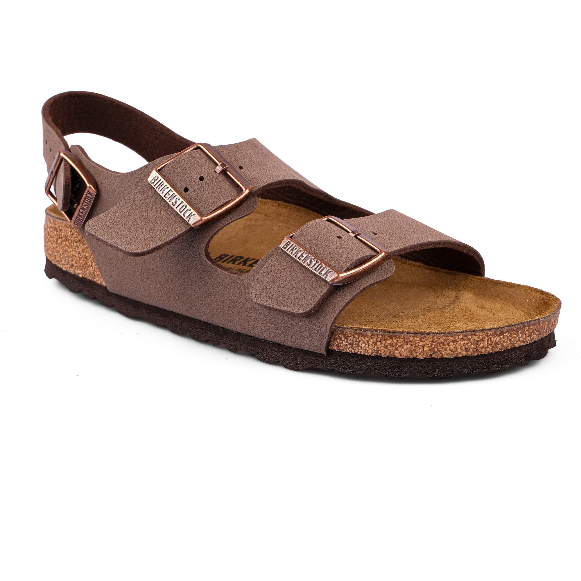 Birkenstock Unisex Çift Bantlı Sandalet Milano Mocca Mantar 634503 MOCCA - Birkenstock