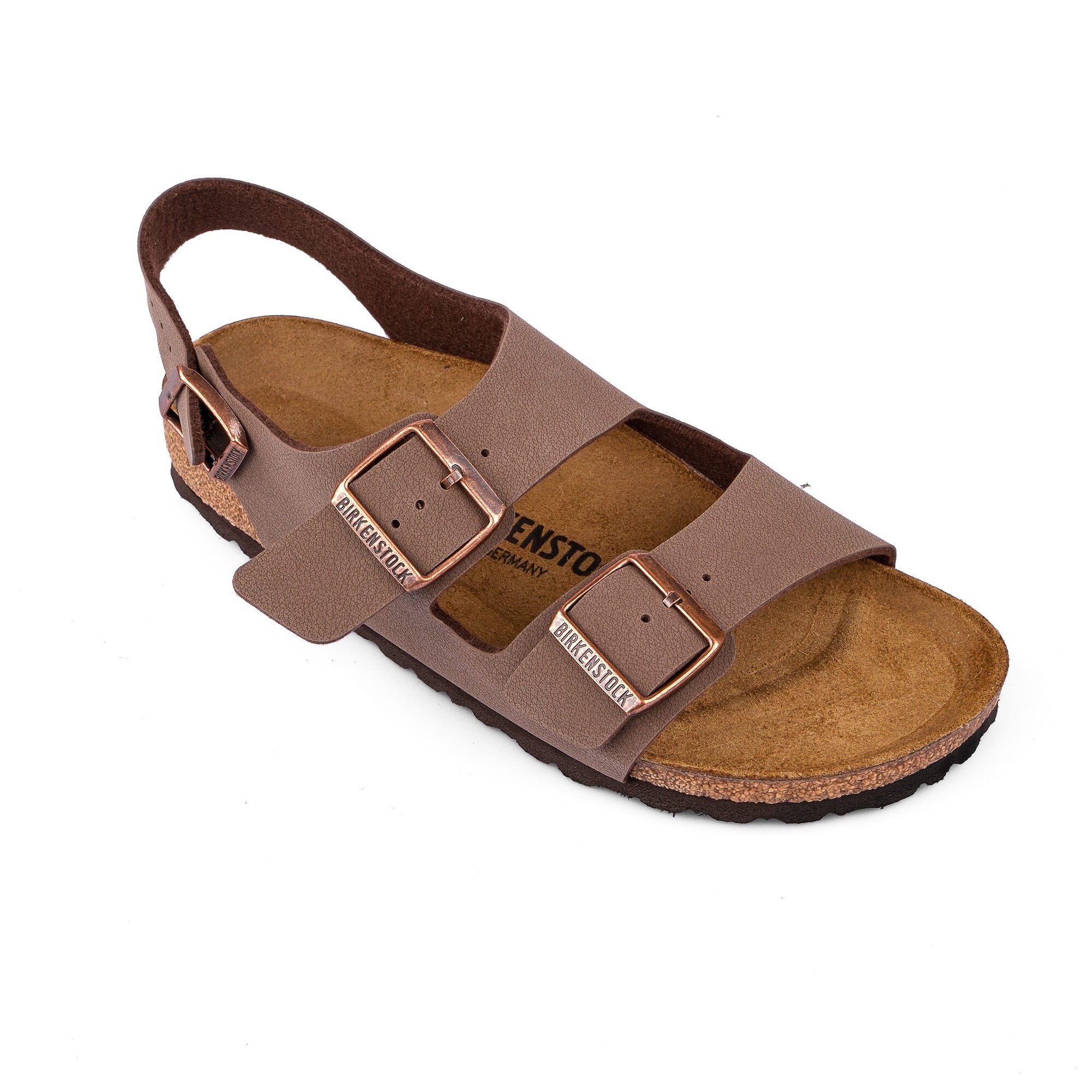Birkenstock Unisex Çift Bantlı Sandalet Milano Mocca Mantar 634503 MOCCA - Birkenstock