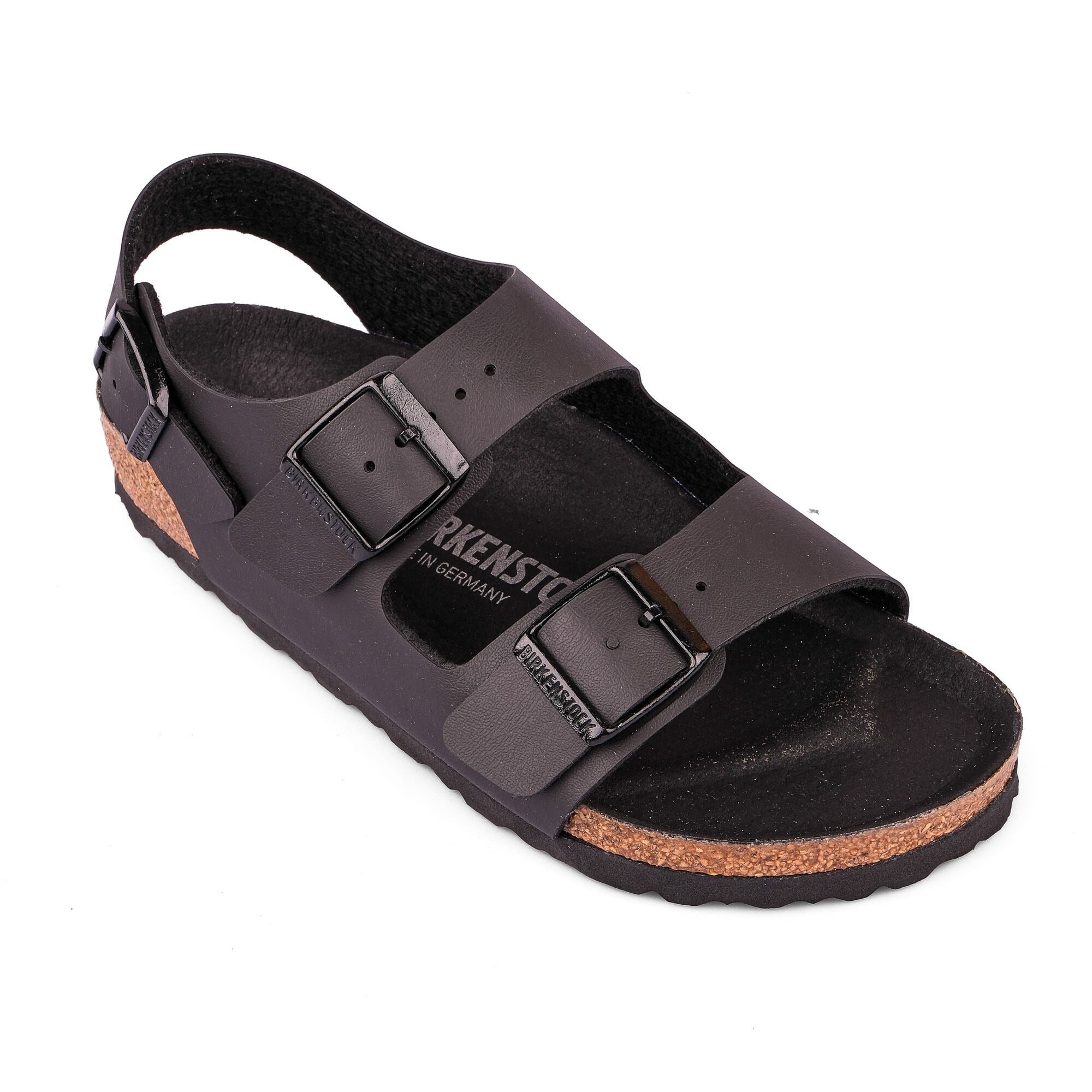 Birkenstock Unisex Çift Bantlı Sandalet Milano Black Mantar 1024998 BLACK - Birkenstock