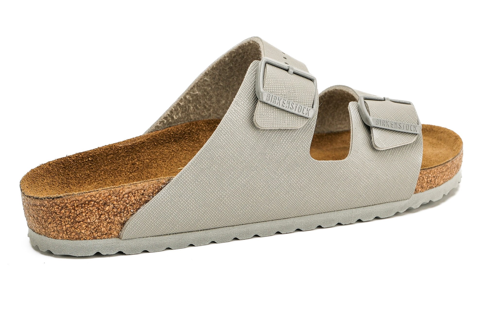 Birkenstock Unisex Çift Bantlı Terlik Arizona Saffiano Stone Mantar 1026454 SAFFİANO STONE - Birkenstock