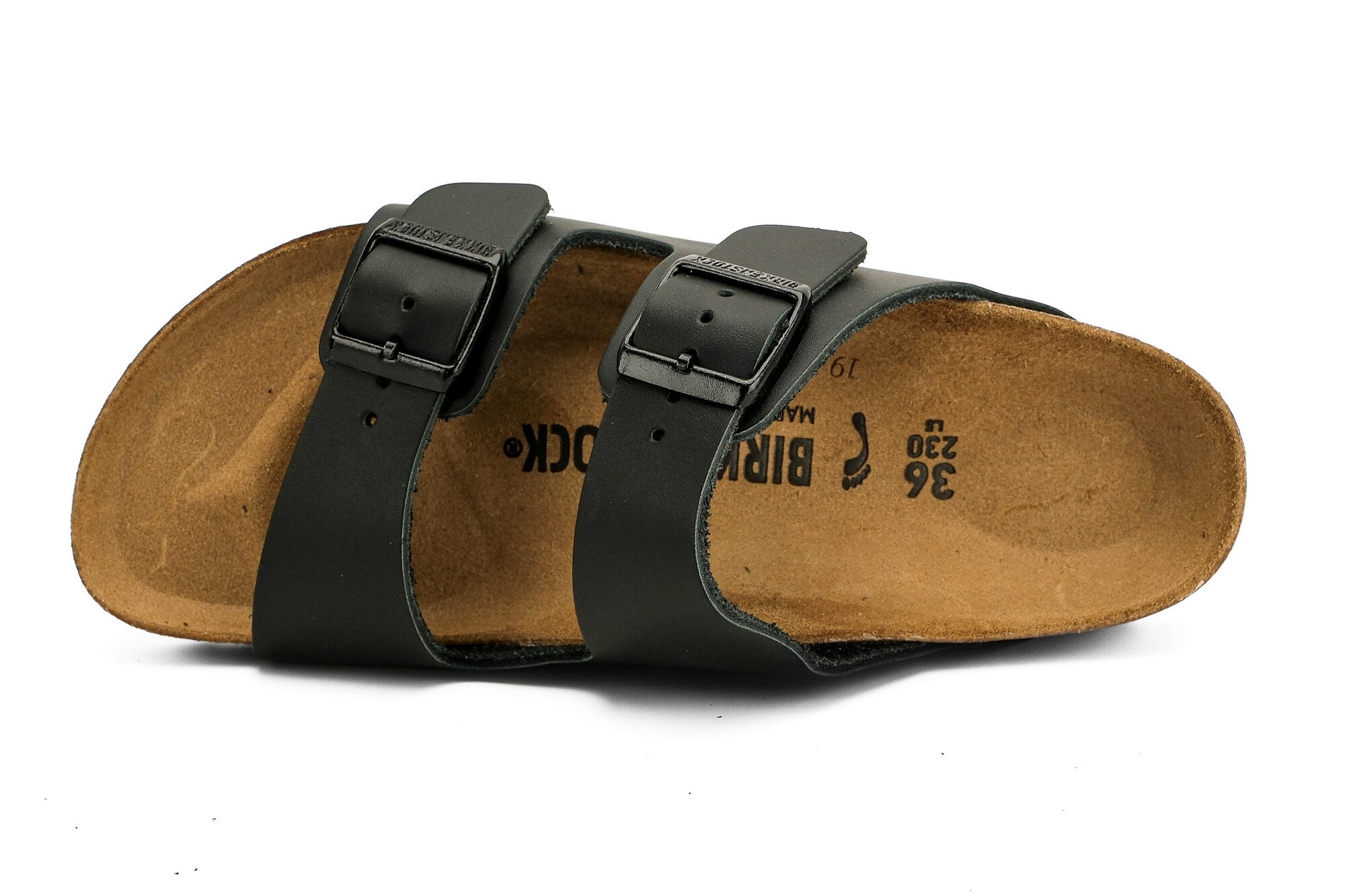 Birkenstock Unisex Çift Bantlı Terlik Arizona Black Mantar Deri 51193 BLACK - Birkenstock