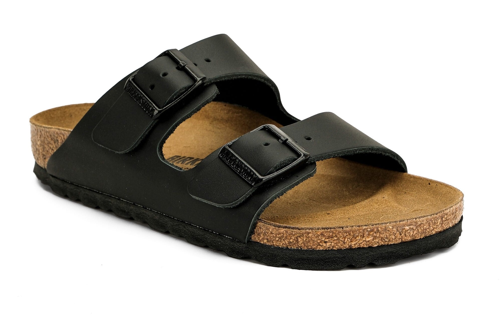Birkenstock Unisex Çift Bantlı Terlik Arizona Black Mantar Deri 51193 BLACK - Birkenstock