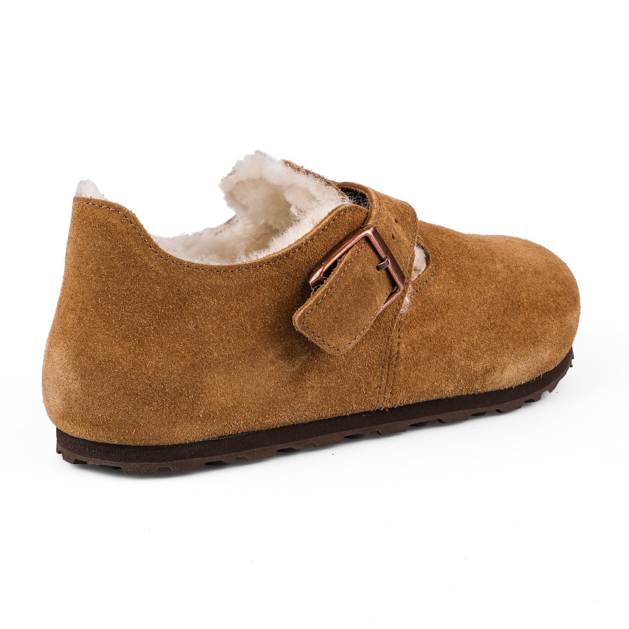 Birkenstock Unisex Kürklü Ayakkabı London Shearling Tea 1014963 TEA - Birkenstock