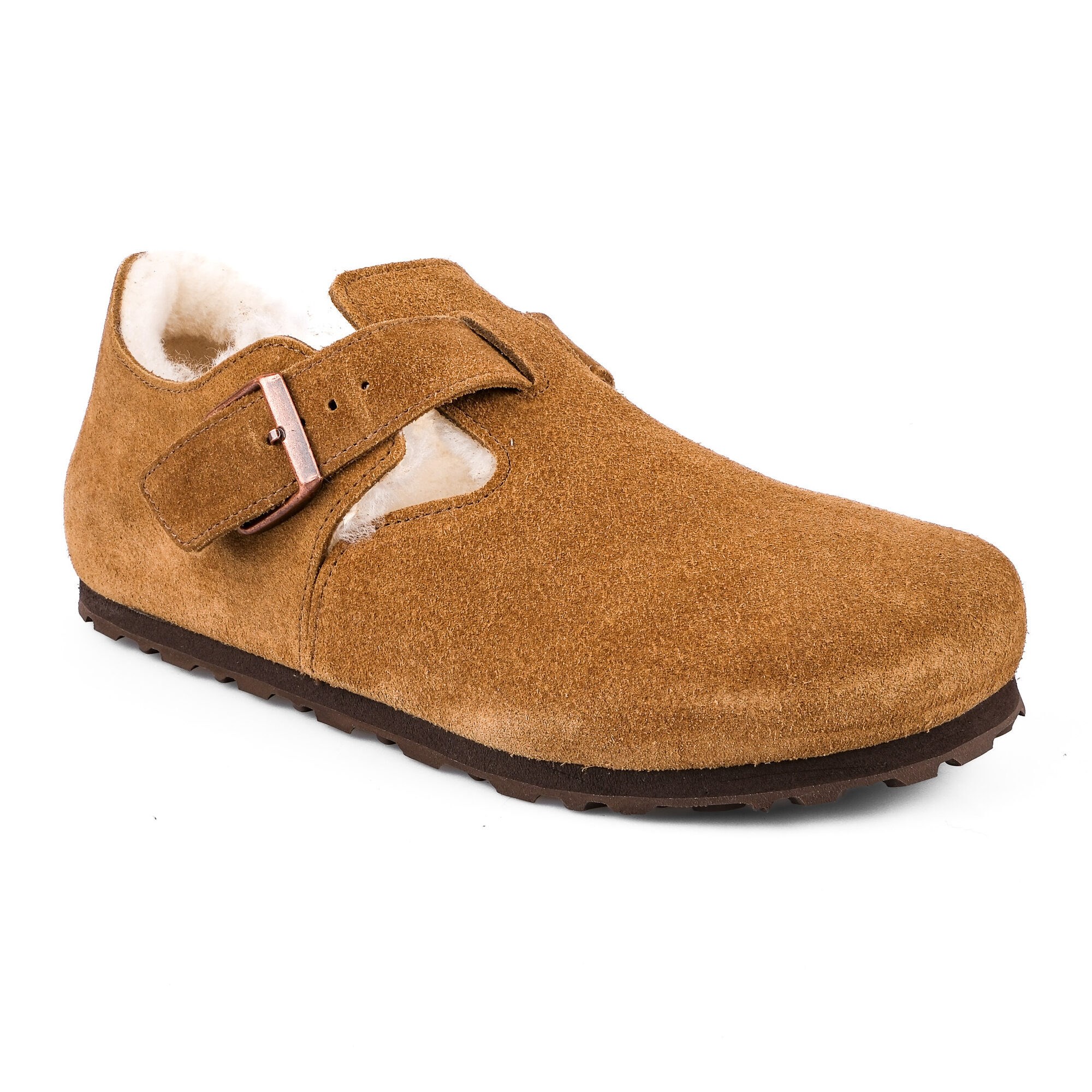 Birkenstock Unisex Kürklü Ayakkabı London Shearling Tea 1014963 TEA - Birkenstock