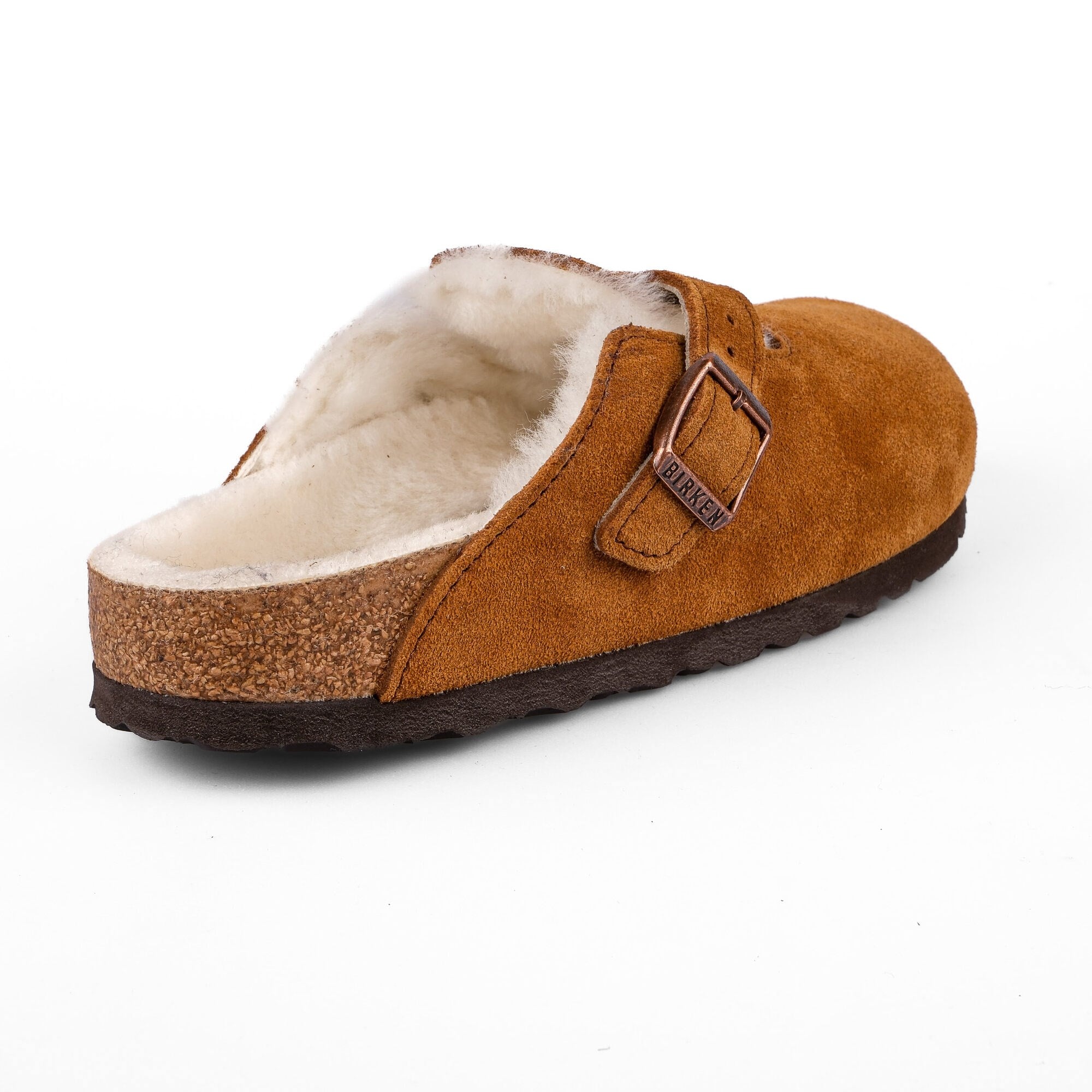Birkenstock Unisex Kürklü Sabo Terlik Boston Shearling Mink 1001141 MINK - Birkenstock