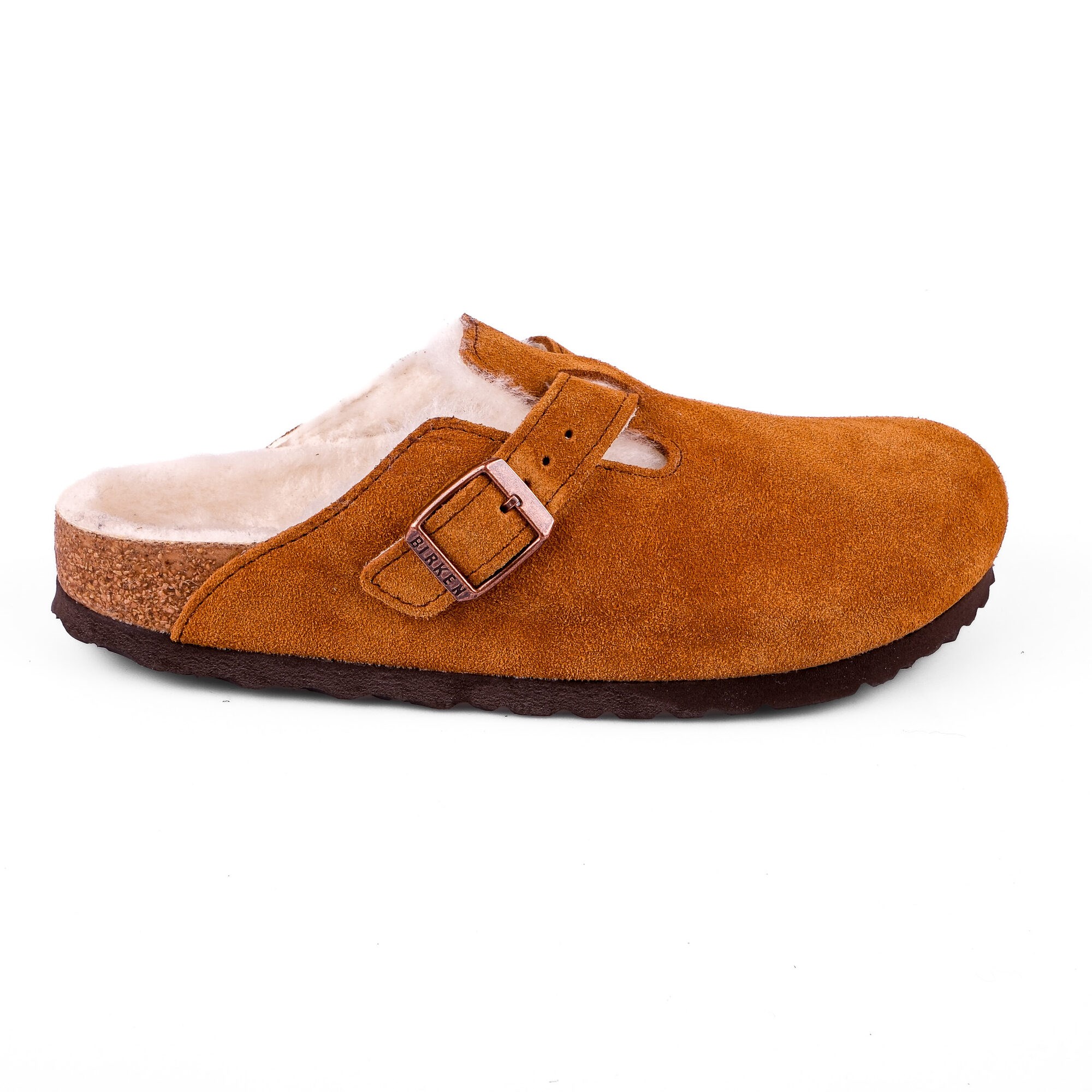 Birkenstock Unisex Kürklü Sabo Terlik Boston Shearling Mink 1001141 MINK - Birkenstock